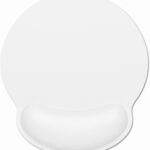 Ergonomic Mouse Pad with Wrist Support, Comfortable Memory Foam Wrist Rest for Easy Typing Pain Relief, Cute Computer Gaming Desktop Mouse Mat with Non-Slip Base for Laptop, Office, White