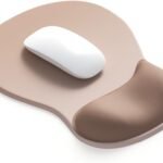 Gel Wrist Rest Mouse Pad-Ergonomic Office Mousepad with Wrist Support-Non-Slip, Design Desk Accessories Mat for Home&Game Decor (06Mocha Sand)