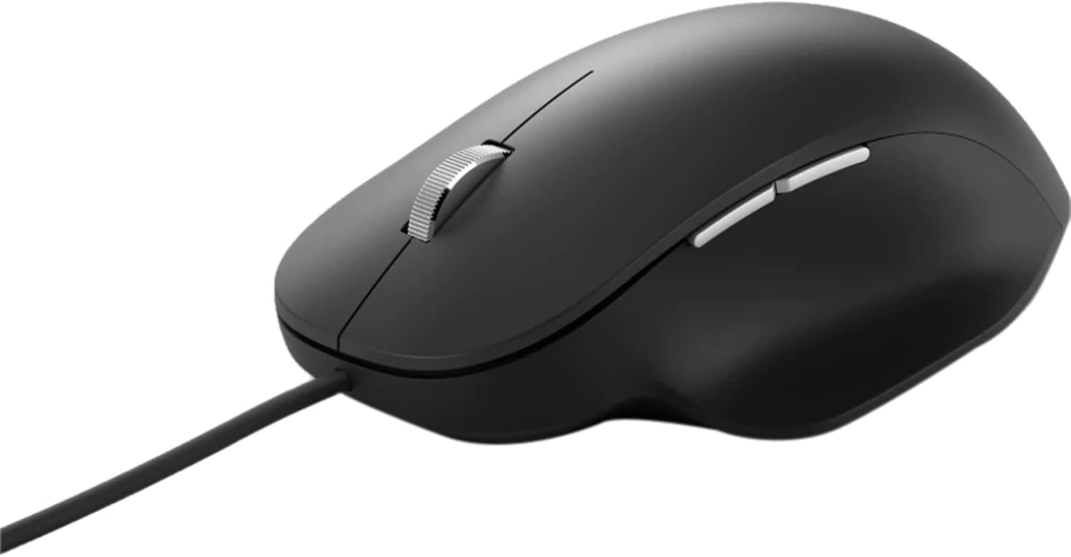 51v1kP-XCfL._AC_SL1500_.jpg Ergonomic Mouse Black - Comfortable Ergonomic Design and Thumb Rest. Wired USB Mouse with 2 Programmable Buttons, Works for PC/Laptop/Desktop - Image 1