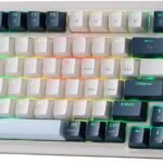 RGB Gaming Keyboard, 3-Mode Win/Mac Mechanical Keyboard w/5-Layer Noise Dampening, Dedicated Knob Control & Hot-Swap in Linear Red Switch, Blue Himmel Color