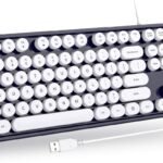 Computer Keyboards Wired, Full Size Typewriter Keyboard with Number Pad, Plug Play USB Keyboard for PC Laptop Desktop Windows (Dark Blue)