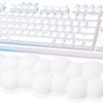 Wireless Mechanical Gaming Keyboard with  RGB, , Tactile Switches (GX Brown), and Keyboard Palm Rest, PC/Mac Compatible - White Mist
