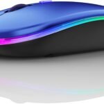 Bluetooth Wireless Mouse for Laptop mac MacBook ipad MacBook air MacBook pro pc Desktop Computer Windows Chromebook Notebook (Blue Black)