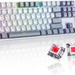 Wireless Mechanical Keyboard, Triple Mode 2.4G/USB-C/Bluetooth Gaming Keyboard, 104 Keys Programmable, Customize RGB Backlit, Red Switch, Bicolor PBT Keycaps, Rechargeable Wired Keyboard for Laptop PC