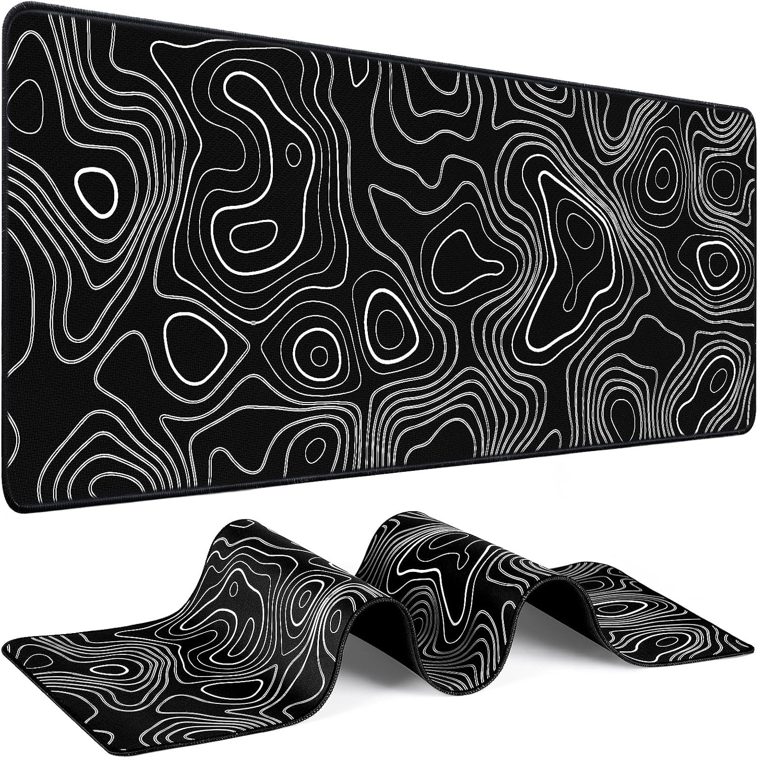 81VtJC3Iq0L._AC_SL1500_.jpg Mouse Pad Gaming - Desk Mat for Keyboard and Mouse - Large Mouse Pads for Desk, Gaming Mousepad with Non-Slip Base, Desks Pad (31.5" X 11.8") for Game, Office and Home - Image 1